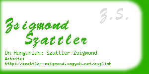 zsigmond szattler business card